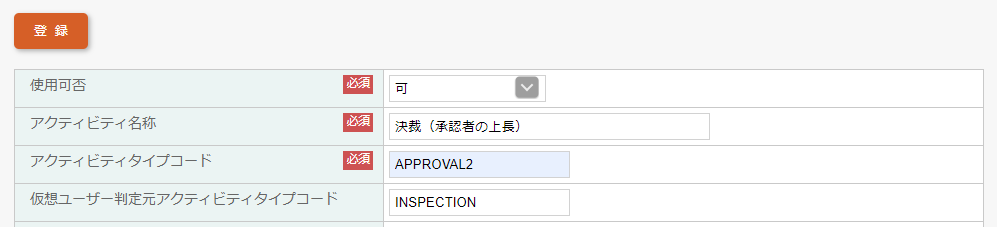 決裁アクティビティ